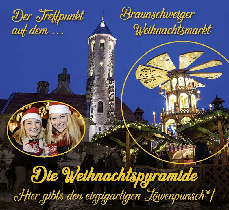 Die Weihnachtspyramide auf dem Weihnachtsmarkt Braunschweig